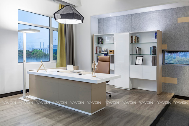 雅風辦公家具展廳四樓升降經(jīng)理辦公桌